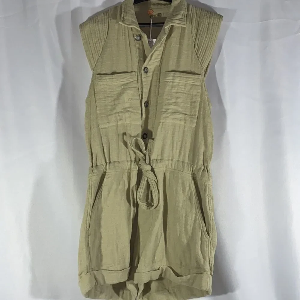 Free People Romper Sage Green